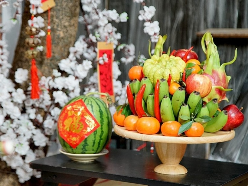 Mâm ngũ quả miền Bắc.