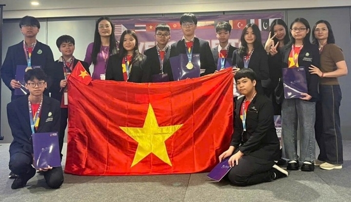 Đoàn Việt Nam tham dự kỳ thi Olympic Hóa học Châu Á AChO 2025. Ảnh: VTC News