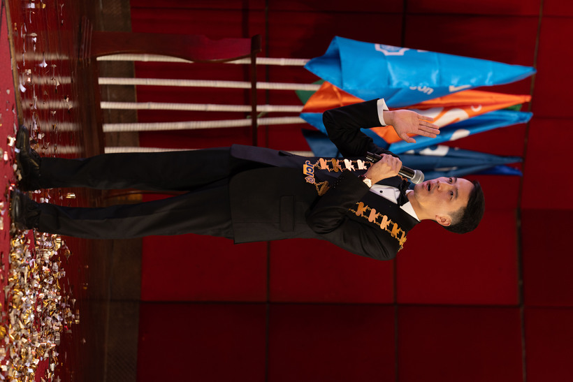 Ông Nguyễn Tiến Dũng phát biểu trong lễ nhậm chức