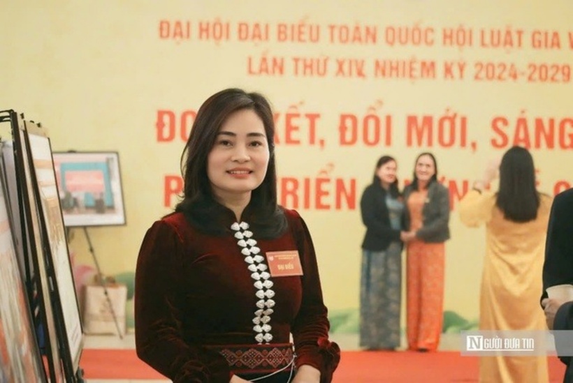 Luật gia Tô Thị Hồng Lê - Chủ tịch Hội Luật gia tỉnh Lai Châu.