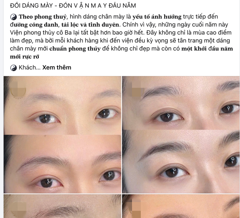 Tận dụng cơ hội cuối năm, nhu cầu làm đẹp của nhiều người tăng cao, nhiều cơ sở làm đẹp không tiếc lời "ong bướm" dẫn dụ khách hàng. Ảnh chụp màn hình