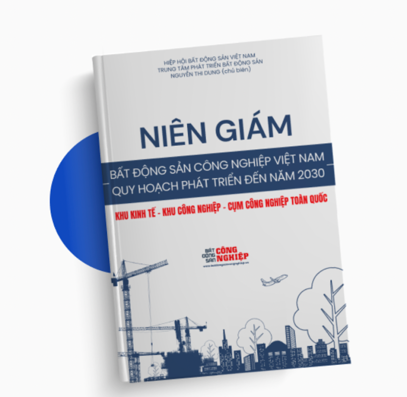 Thiết kế đồ họa trang bìa dự kiến của “Niên giám Bất động sản Công nghiệp Việt Nam – Quy hoạch phát triển đến năm 2030”