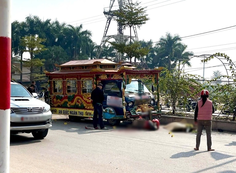 Hiện trường vụ tai nạn. Ảnh: Báo Nghệ An
