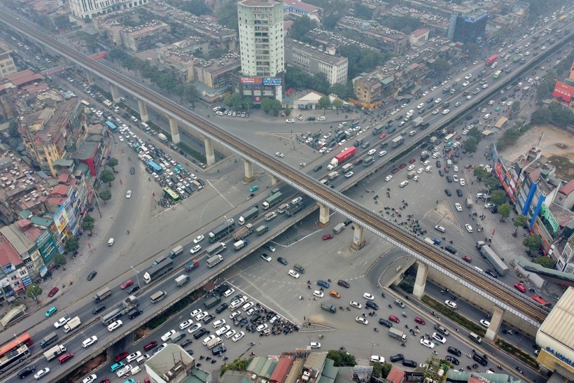 Nút giao Khuất Duy Tiến - Nguyễn Trãi - Nguyễn Xiển. Ảnh: Thanh niên