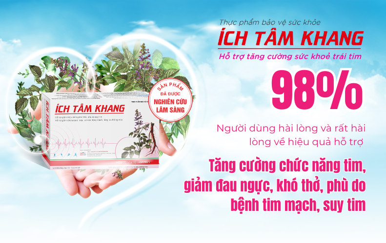 TPBVSK Ích Tâm Khang giúp tăng cường sức khỏe trái tim mùa lạnh