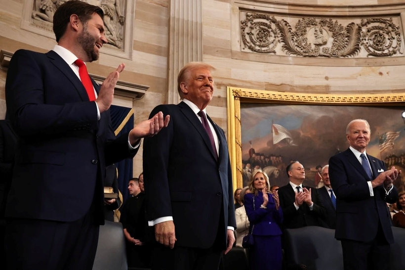 Tại lễ nhậm chức, ông Trump khẳng định nước Mỹ đang bước vào kỷ nguyên mới, kỷ nguyên thành công của nước Mỹ, một thời kỳ hoàng kim của quốc gia. (Ảnh: CNN)