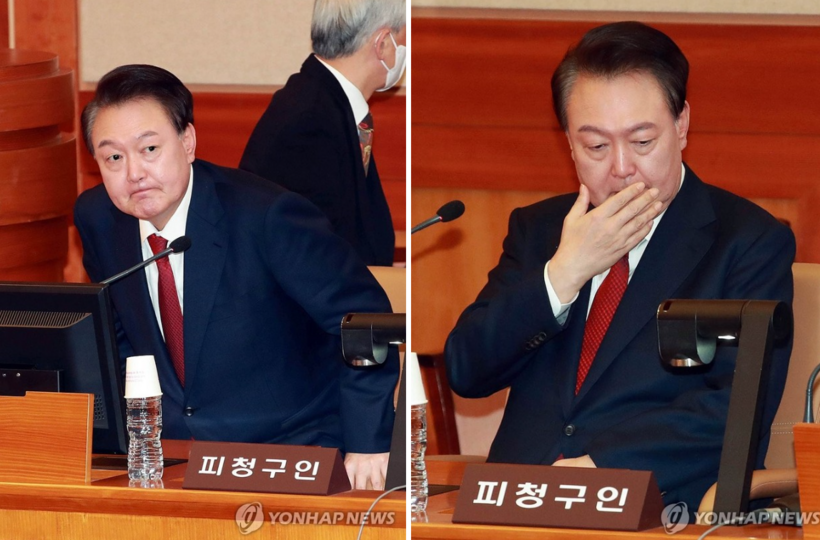 Tổng thống Yoon Suk-yeol tại Tòa án Hiến pháp ở Seoul vào ngày 21/1. Ảnh: YonhapẢnh: Yonhap News