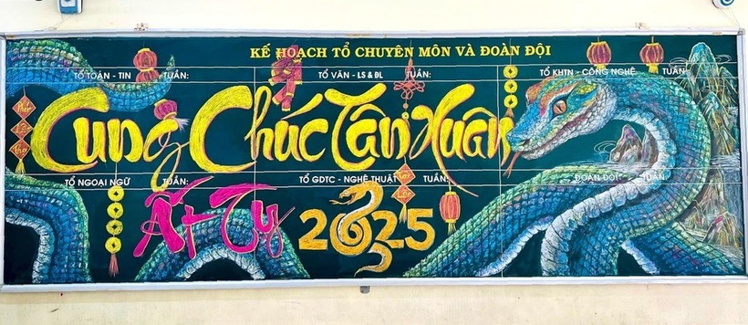 Toàn cảnh bức tranh của cô Khuê Trâm. (Ảnh: Dân trí)