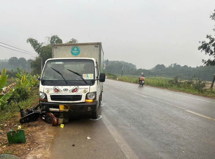 Hiện trường vụ tai nạn giao thông. Ảnh: Công an Thanh Hoá