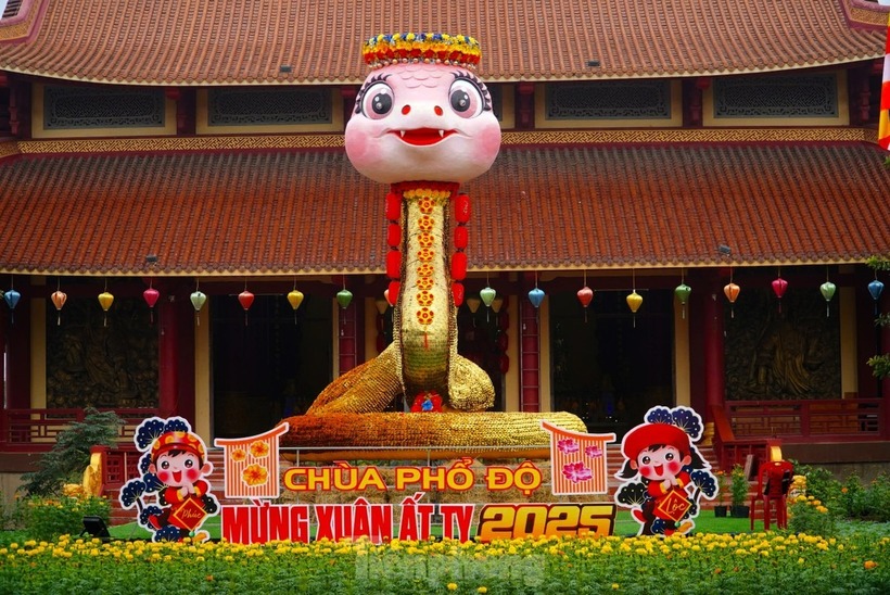 Theo ông Dũng, vẻ bề ngoài của con rắn thường rất hung dữ, nên ông cùng các nghệ nhân quyết định tạo ra mô hình linh vật rắn có hình dáng đáng yêu, nhằm tạo không khí vui tươi khi du khách đến tham quan chùa Phổ Độ trong dịp Tết.