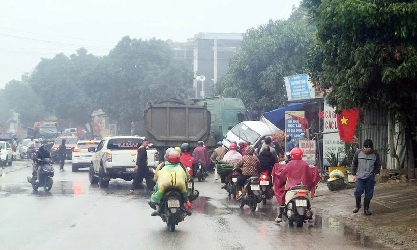 Hiện trường vụ tai nạn tại Bến Phà, xã Gia Phú, huyện Bảo Thắng, tỉnh Lào Cai.