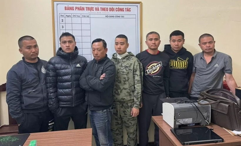 Các đối tượng bị bắt giữ. Ảnh: Công thương