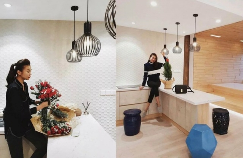 Khu vực bếp trong căn biệt thự của nữ siêu mẫu.