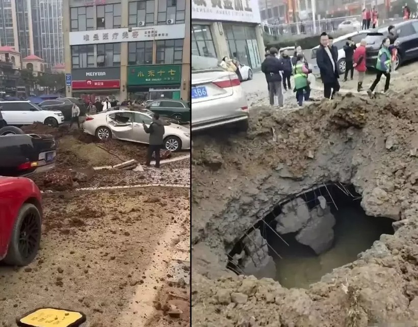 Hiện trường vụ nổ kinh hoàng. Ảnh: Net Ease.