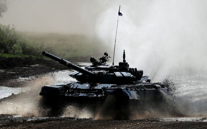 Xe tăng T-72B3 của Nga. Ảnh: TASS