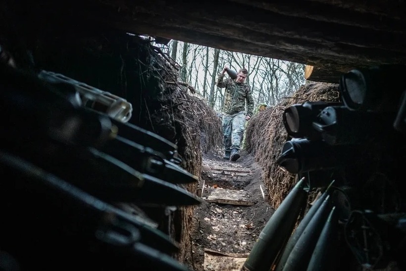 Binh sĩ Ukraine tại TP.Chasiv Yar, tỉnh Donetsk (Ukraine) ngày 9/1. Ảnh: ANADOLU AGENCY