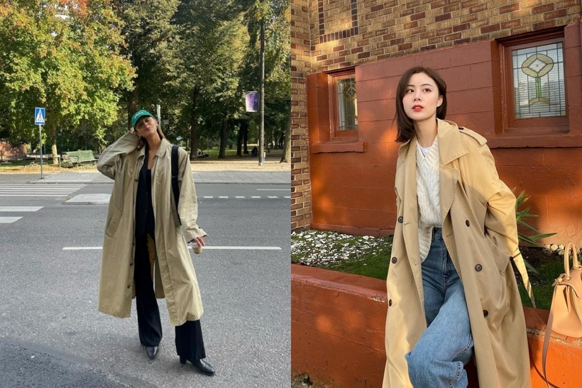 Trench coat luôn là biểu tượng của sự thanh lịch và sang trọng trong mùa đông.