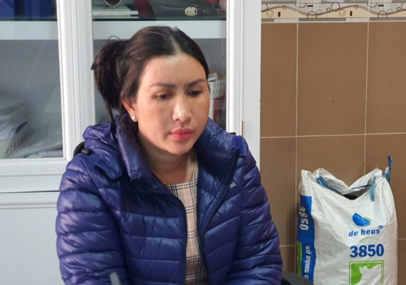 Nguyễn Thị Cẩm My cùng chồng bị khởi tố vì sản xuất phân bón giả. Ảnh: Người Lao Động