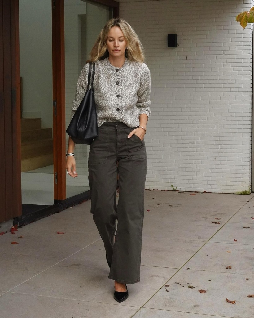 Áo cardigan là món thời trang thích hợp để diện trong những ngày không quá lạnh.