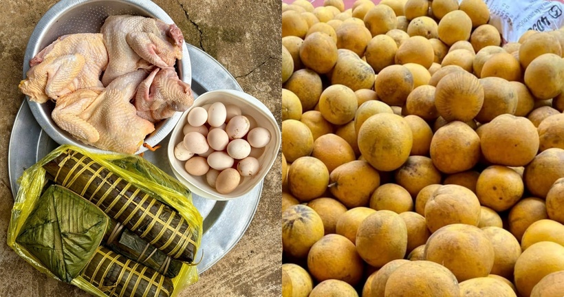 Sinh viên "tay xách nách mang" quà quê bố mẹ chuẩn bị lên thành phố. Ảnh minh họa.