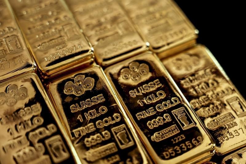 Chính sách thuế quan qua lại Mỹ - Trung Quốc đẩy giá vàng cao chưa từng thấy. (Ảnh minh hoạ: Bloomberg)