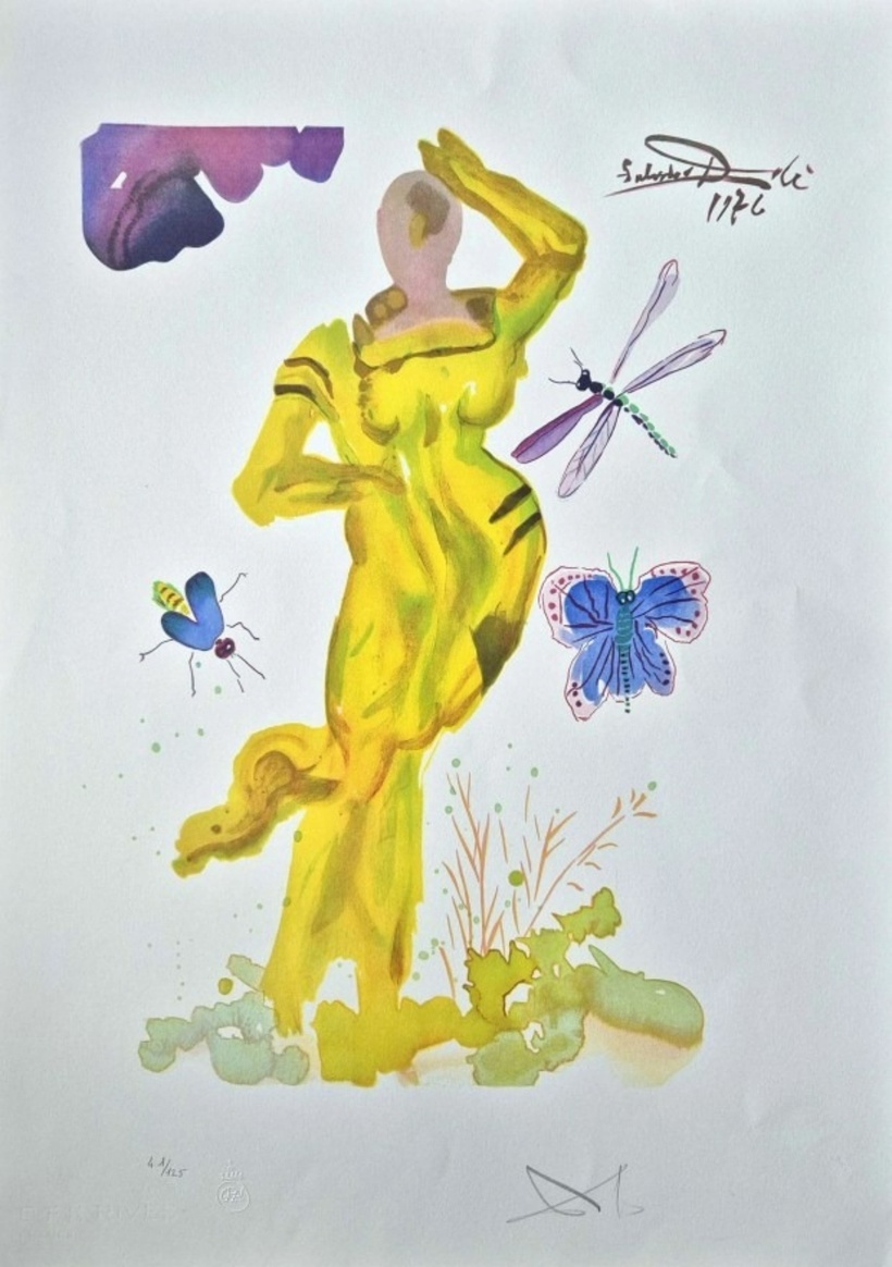 Một bản in thạch bản màu giới hạn khác của Salvador Dalí.