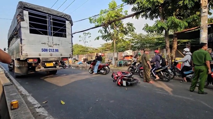Hiện trường xảy ra vụ tai nạn. Ảnh: PLO.