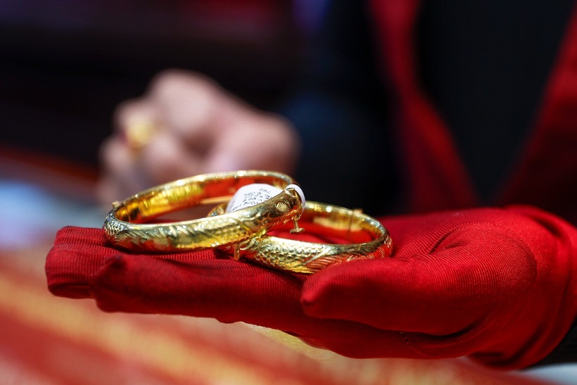 Thị trường vàng trong nước tăng rất mạnh giá vàng nhẫn và giá vàng miếng vào ngày vía Thần Tài. Ảnh minh họa