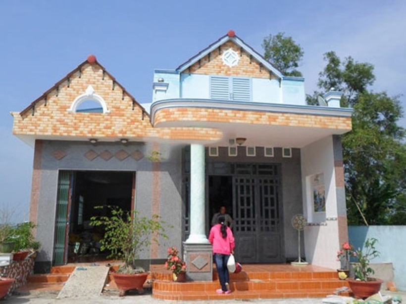 Ngôi nhà do anh Bằng tự thiết kế và xây dựng.