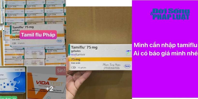 Trên các hội nhóm, hoạt động mua bán thuốc tamiflu sôi nổi. Ảnh chụp màn hình