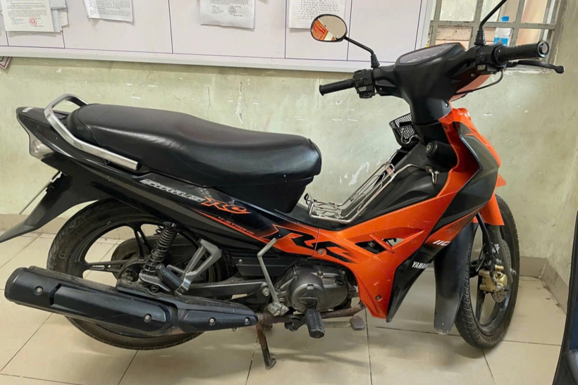 Xe máy của nghi phạm dùng làm phương tiện đi cướp giật tài sản. Ảnh: Dân Trí