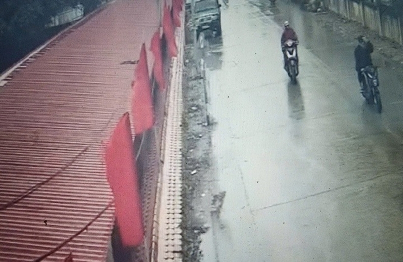 Camera ghi lại hiện trường vụ tai nạn. Ảnh: VTC News