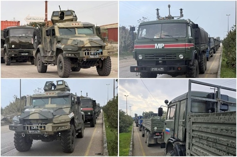 Hình ảnh đoàn xe quân sự Nga ở Syria. Ảnh: Militarnyi