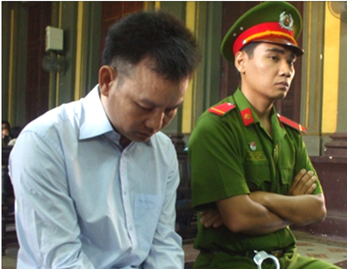 Trình Văn Tám tại phiên toà xét xử. Ảnh: Công an TP.HCM