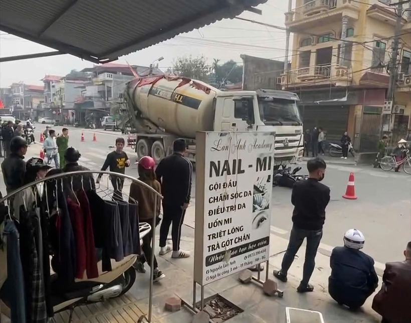 Hiện trường vụ tai nạn. Ảnh: Báo Giao thông