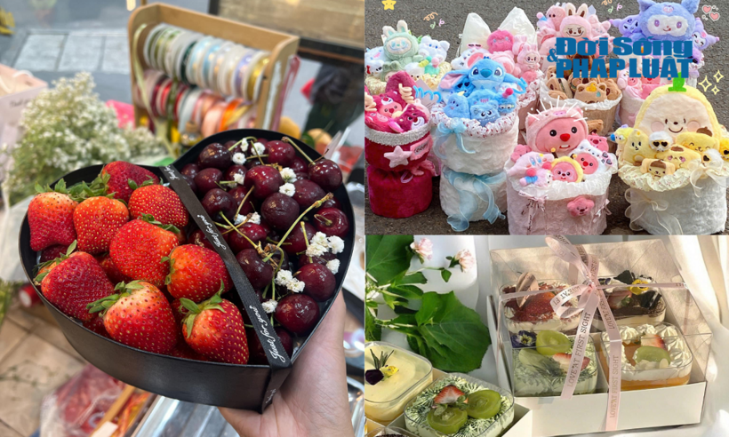 Ngoài hoa và socola, những món đồ chơi “hot trend” hay bánh, trái cây là những món quà rất được ưa chuộng trong mùa valentine năm nay.