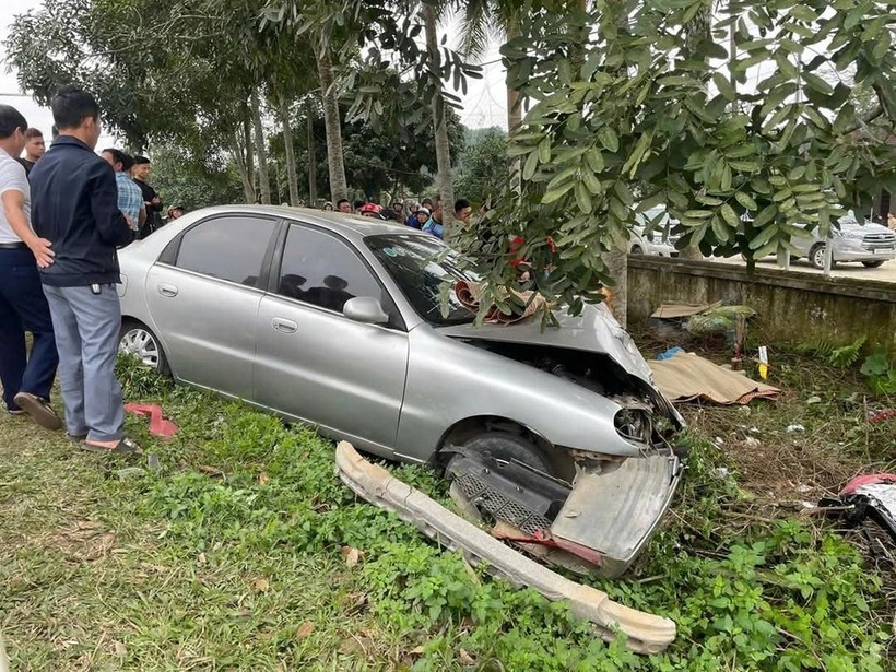 Hiện trường xảy ra vụ tai nạn. Ảnh: Báo Giao thông.