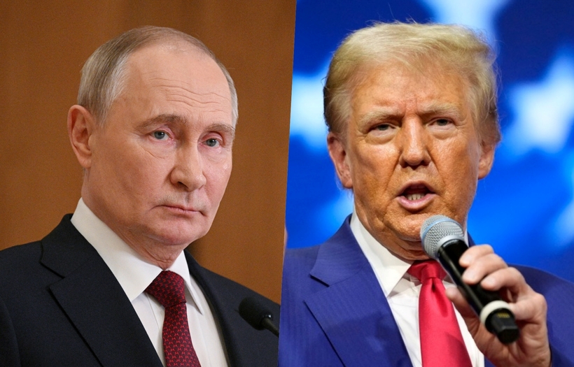 Tổng thống Mỹ Donald Trump (phải) và Tổng thống Nga Vladimir Putin. Ảnh: Getty