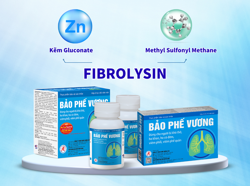 Bảo Phế Vương chứa thành phần chủ đạo là phức hợp Fibrolysin