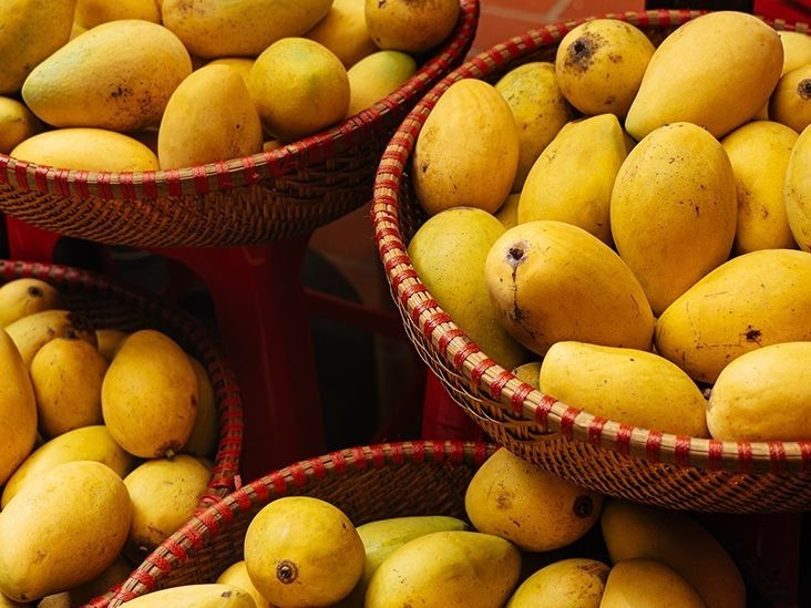 Xoài có hàm lượng calo và đường khá cao.