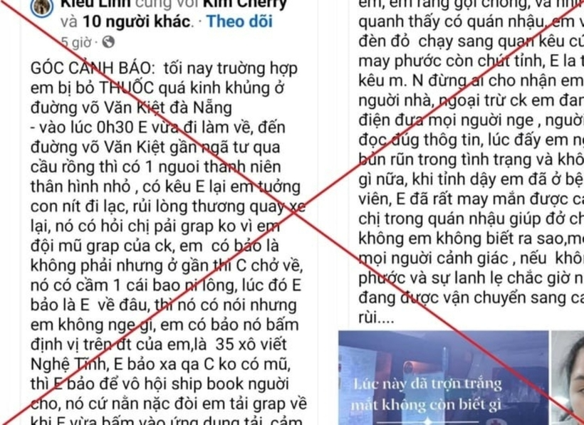 Thông tin "cô gái bị thanh niên lạ xin đi nhờ xe bỏ thuốc mê ở Đà Nẵng" là sai sự thật. Ảnh: VTC News