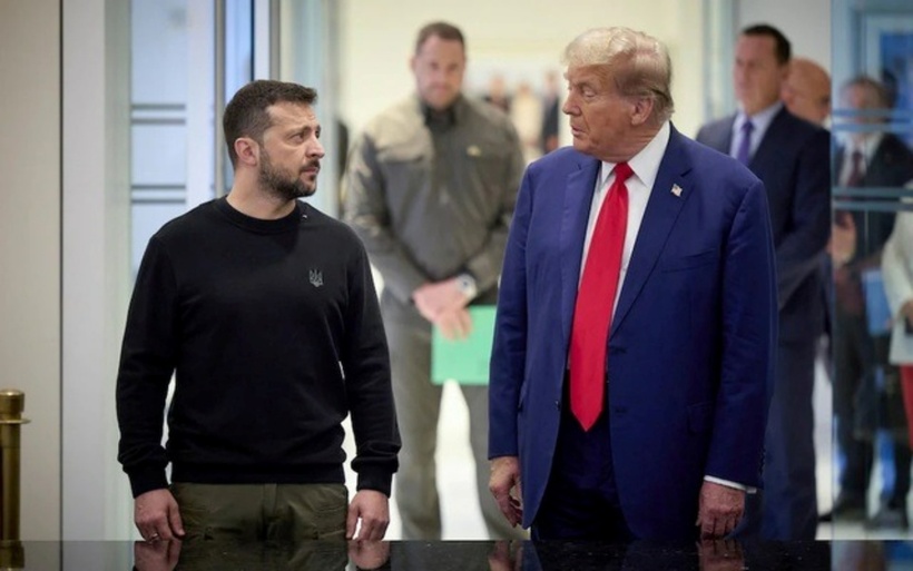 Tổng thống Mỹ Donald Trump và Tổng thống Ukraine Volodymyr Zelensky. Ảnh: EPA-EFE/Shutterstock