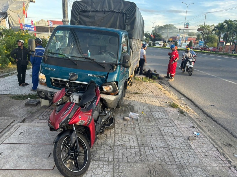 Hiện trường vụ tai nạn. Ảnh: Báo Giao thông