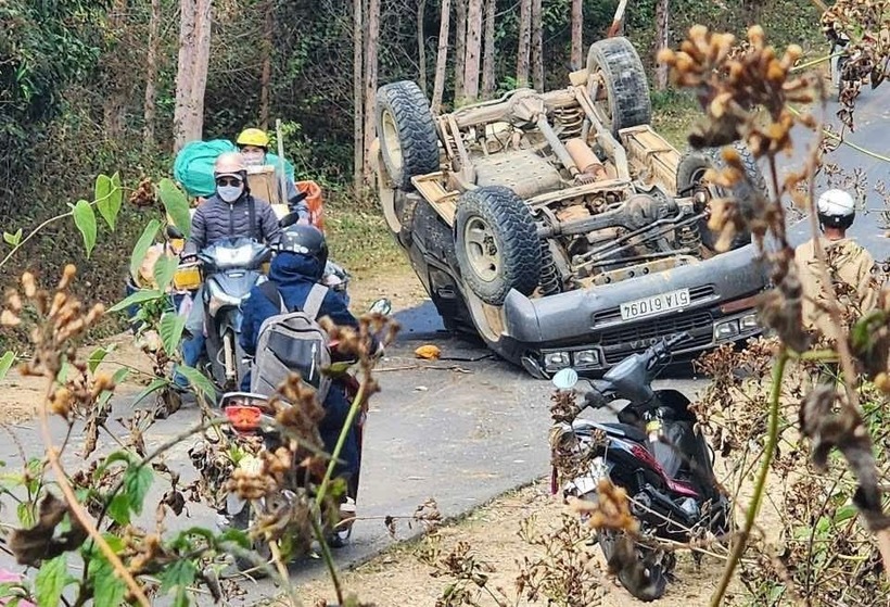 Hiện trường xảy ra vụ tai nạn. Ảnh: Báo Đại đoàn kết.