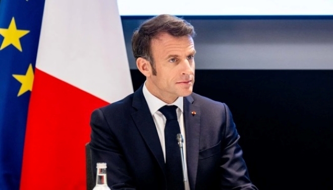 Tổng thống Pháp Emmanuel Macron tuyên bố không gửi quân đến chiến đấu ở Ukraine. Ảnh: Ukrinform