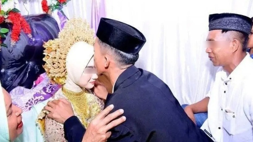 Dù mới chỉ học đến lớp 9, Imelda đã không ngần ngại đứng ra thay thế chị mình trong lễ cưới. Ảnh: Saostar.