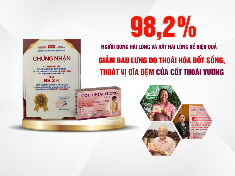 Cốt Thoái Vương được đông đảo người dùng hài lòng và rất hài lòng về hiệu quả của sản phẩm