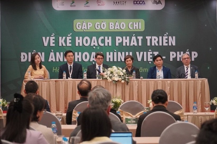 Quang cảnh sự kiện Gặp gỡ báo chí: Kế hoạch phát triển điện ảnh hoạt hình Việt - Pháp.