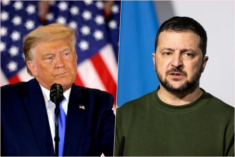 Tổng thống Mỹ Donald Trump và Tổng thống Ukraine Volodymyr Zelensky. Ảnh: Reuters