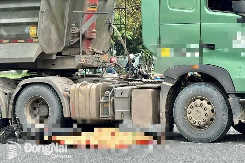 Hiện trường xảy ra vụ tai nạn. Ảnh: Báo Đồng Nai.